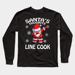 Santas Favorite Line Cook Christmas Long Sleeve T-Shirt